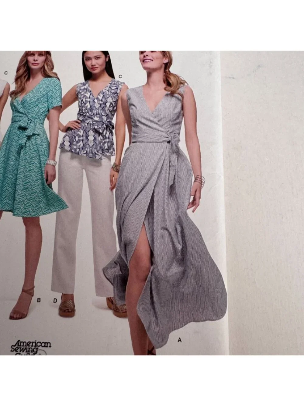 Simplicity Sewing Pattern 8137 Wrap Dress Top Pants Modern Feminine 10-18 Uncut